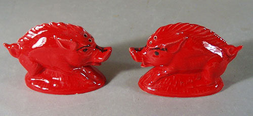 Razor Back Arkansas salt and pepper set