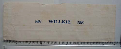 Vintage Willkie Cigar Wrapper