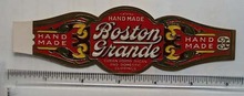 Vintage Boston Grande Cigar Band