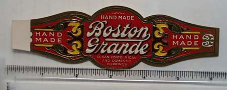 Vintage Boston Grande Cigar Band