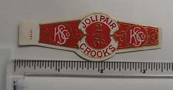 Vintage KS co cigar label