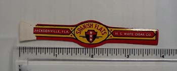 Vintage Spanish Flats White Cigar Band