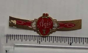Vintage Agio Cigar Band from Netherlands