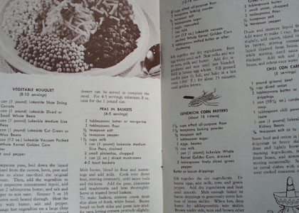 Lakeside Vegetables Cookbook 1954