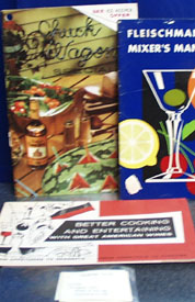 3 Alcohol Recipe Booklets and 6 Flip Cards 20th Century
