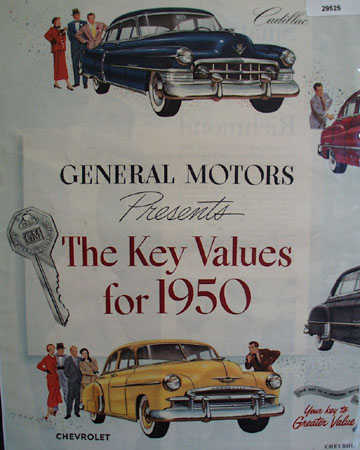General Motors 1950 Two Page Ad