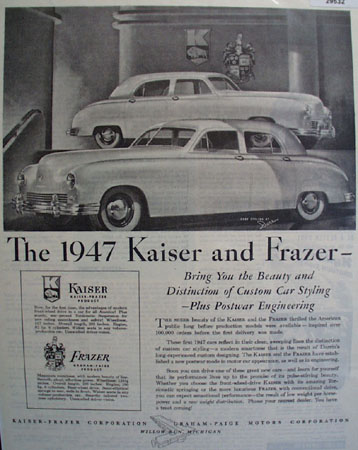 Kaiser Frazer Car 1946 Ad