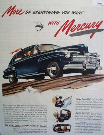 Mercury Car 1946 Ad