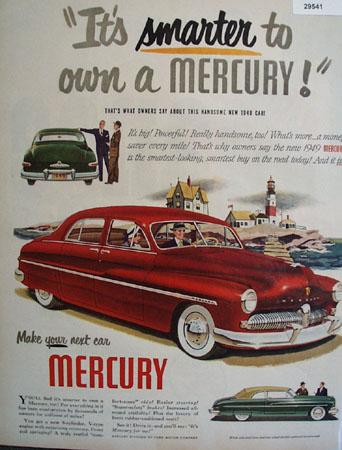 Mercury Car 1949 Ad