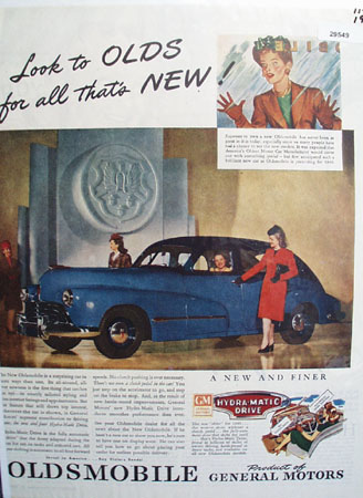 Oldsmobile Car 1945 Ad