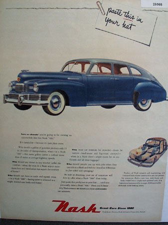 Great Cars since 1902 Nash 1948 Ad