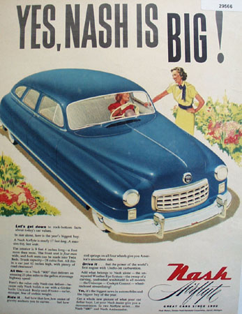 Nash Airstyle Car 1949 Ad