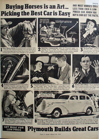 Plymouth Car 1938 Ad