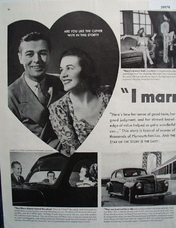 Plymouth Car 1940 Ad