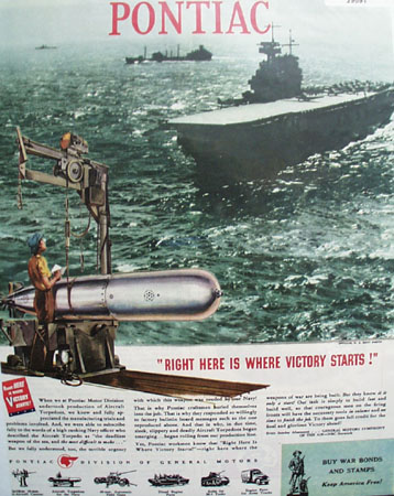 Pontiac Division of G M 1944 Ad