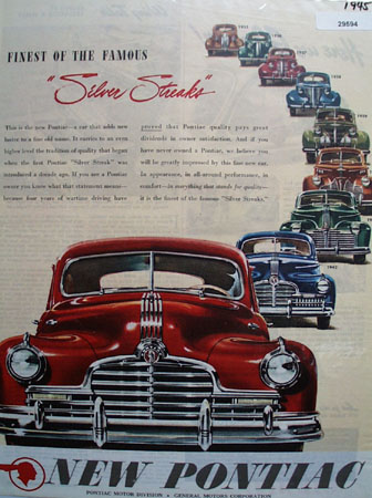 Pontiac Motor Division G M 1945 Ad.