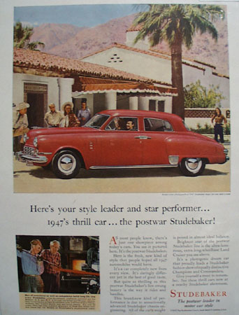 Studebaker Car 1947 Ad