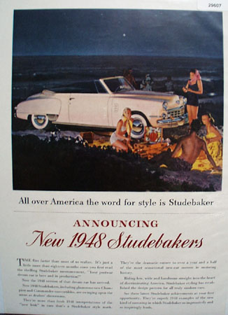 Studebaker Car 1948 Ad