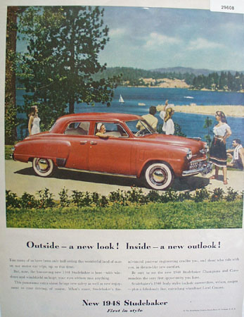 Studebaker First in Style 1948 Ad