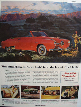 Studebaker Car 1950 Ad