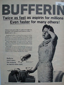 Bristol Myers Bufferin 1958 Ad