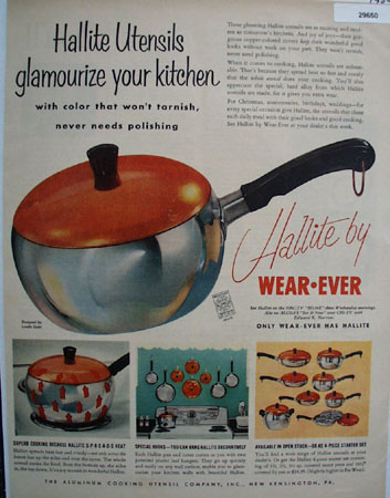 Hallite Utensils by Wear Ever 1954 Ad