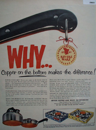 Revere Copper and Brass 1954 Ad