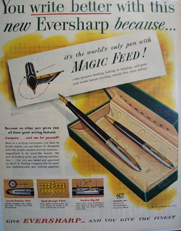 Eversharp Pen 1951 Ad