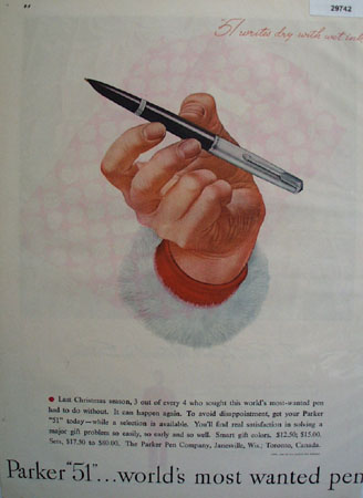 Parker Pen Co 1947 Ad