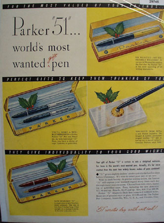 Parker Pen Co. 1949 Ad