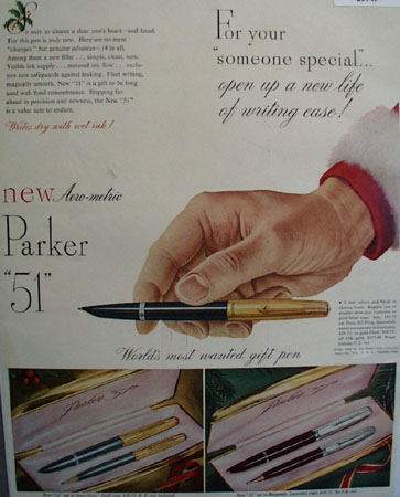 Parker Pen Co. 1949 Ad