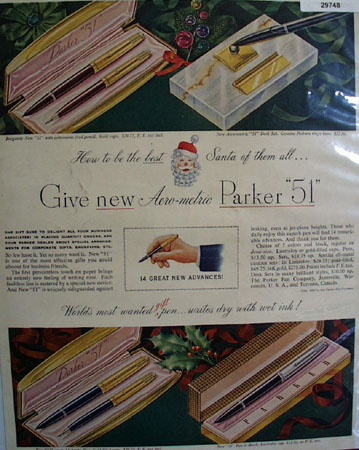 Parker Pen Co 1950 Ad