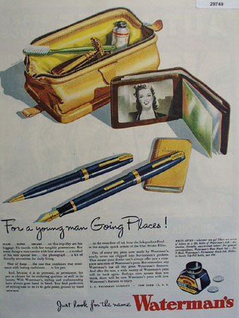 L.E. Waterman Co 1945 Ad