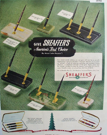 W.A. Sheaffer Pen Co. 1949 Ad