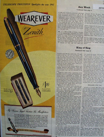 Wearever Pen 1945 Ad