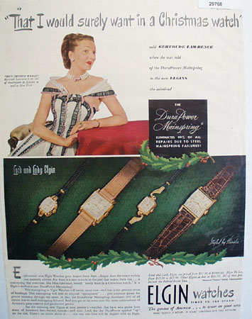 Elgin Watches 1948 Ad