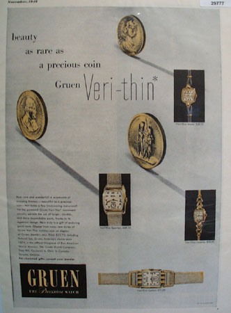 Gruen Watch Co. 1948 Ad