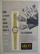 Green Autowind Watch 1948 Ad