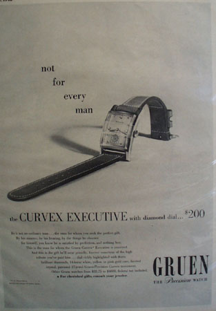 Green Diamond dial Watch 1948 Ad