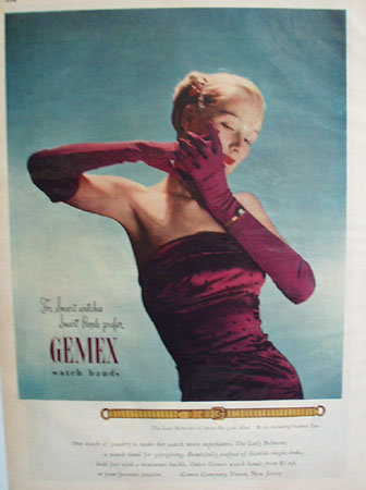 Gemex Flexible Watch Bands 1947 Ad