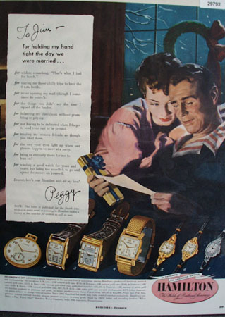Hamilton The Watch Of railroad Accuracy 1950 Ad