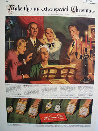 Hamilton Watch Extra Special Christmas 1948 Ad