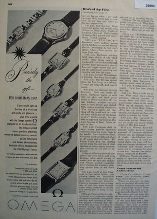 Omega Christmas Gift Watch 1948 Ad