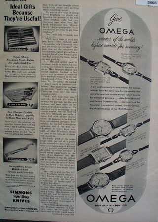 Omega Official Watch of the 1948 Olympics Ad