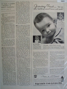 Squibbs Cod Liver Oil 1937 Ad