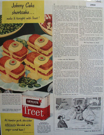 Armour treet Johnny Shortcake 1946 Ad