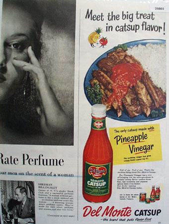 Del Monte Catsup with Pineapple Vinegar 1950 Ad