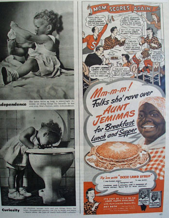 Aunt Jemima Pancakes Mom Scores Again 1945 Ad