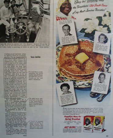 Aunt Jemima Pancakes and Buckwheat for Breakfast March 30, 1948 ad