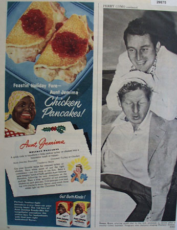 Aunt Jemima Chicken Pancakes 1949 Ad